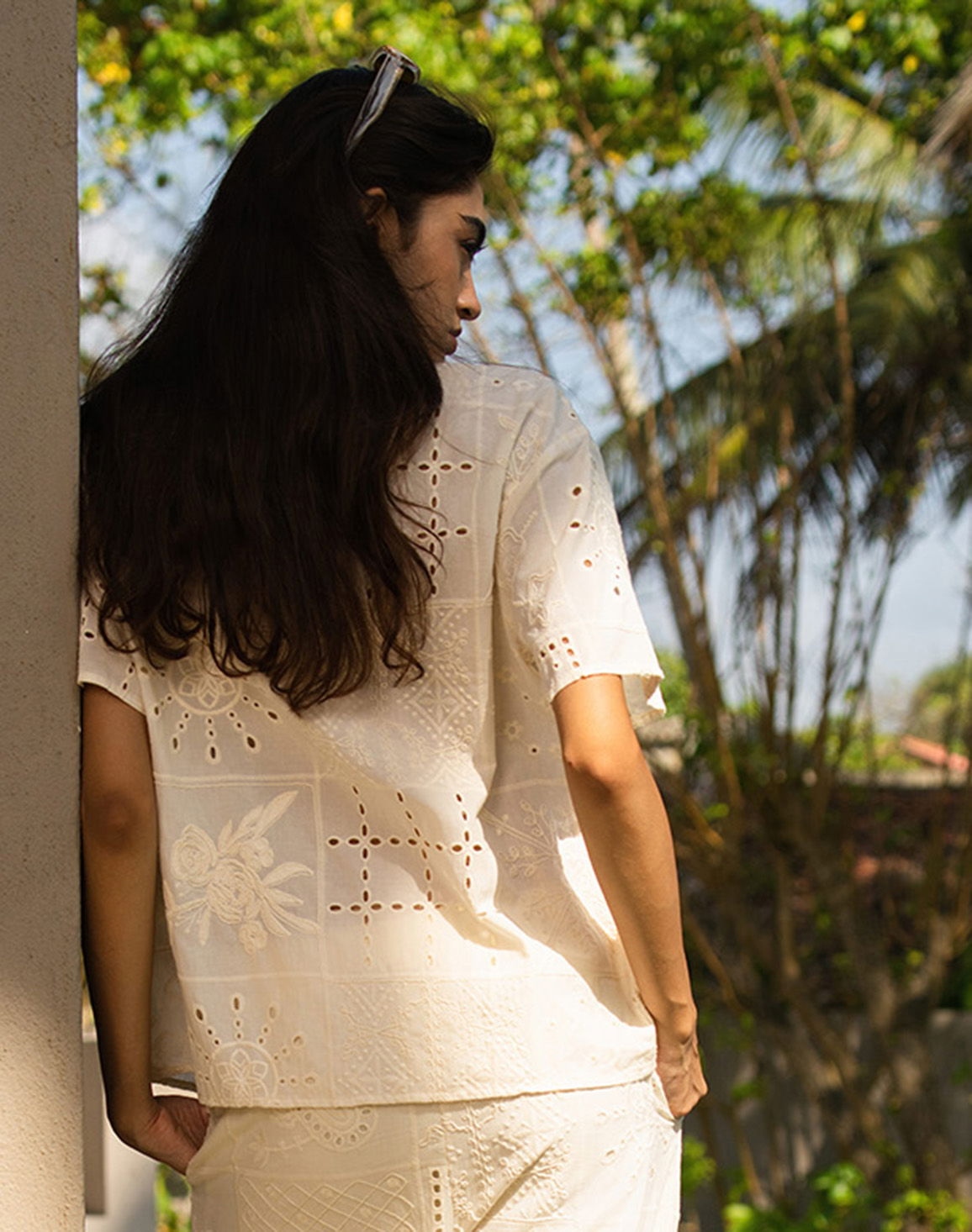 EXOTIC SERENITY Women's Shirt Blouse Cream thumbnail