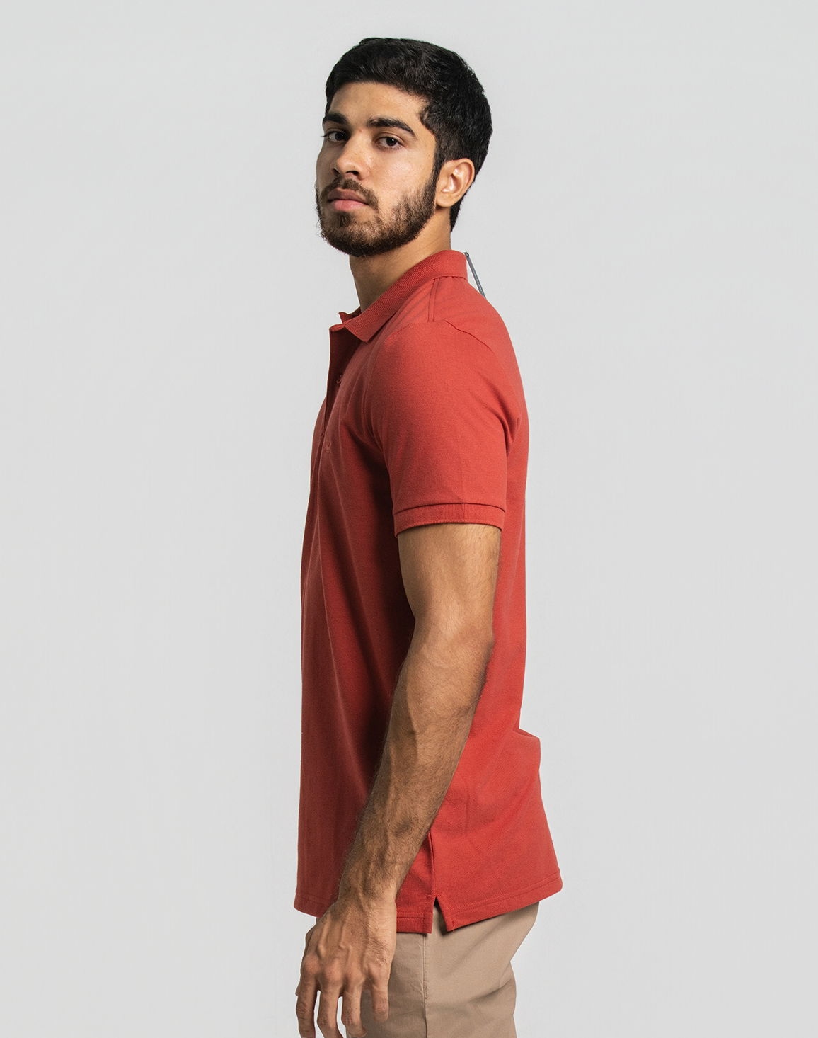 NOLIMIT Men's Slim Fit Polo T-Shirt Brick Red thumbnail
