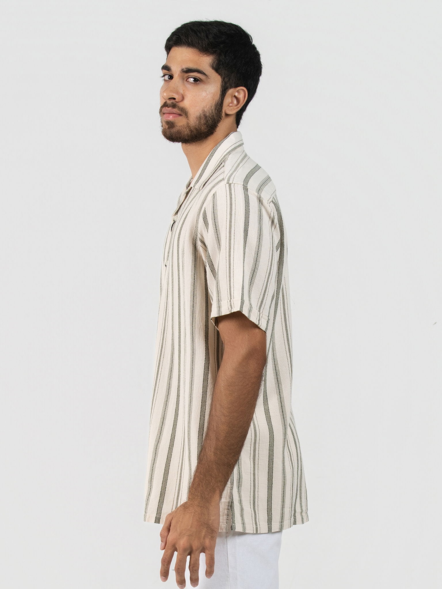 DEEDAT Men's Regular Fit Casual Shirt Beige thumbnail