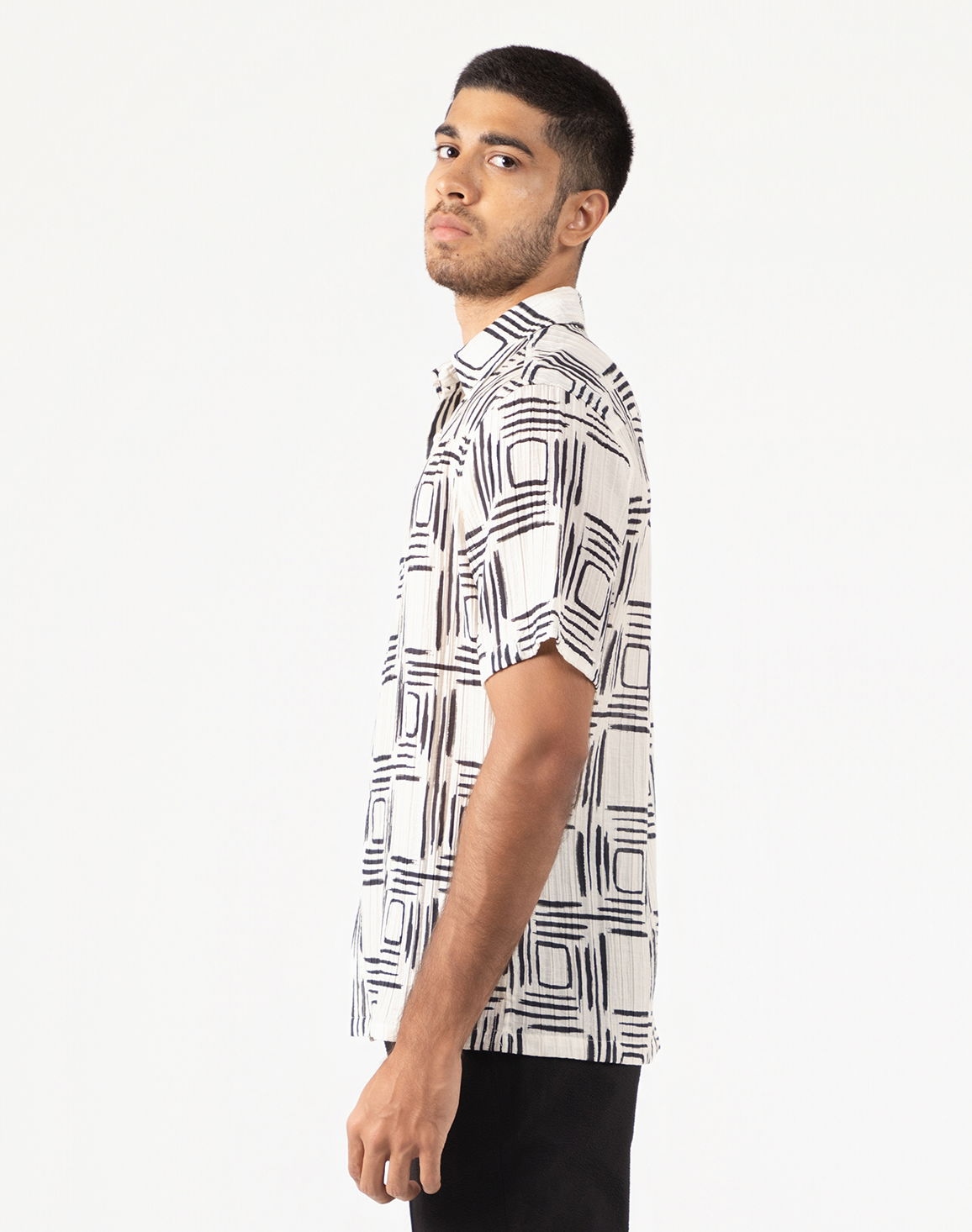 DEEDAT NATURE VERSE Men's Regular Fit Casual Shirt White thumbnail