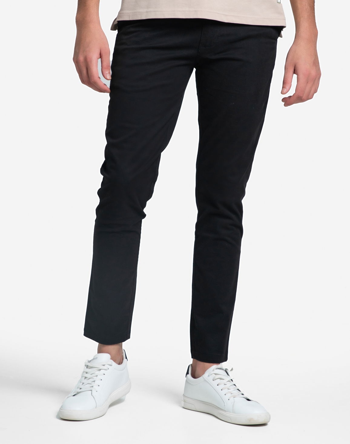 Men's Super Slim Fit Standard Waist Casual Pant Black thumbnail