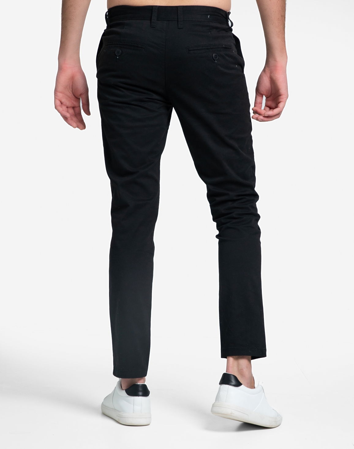 Men's Super Slim Fit Standard Waist Casual Pant Black thumbnail