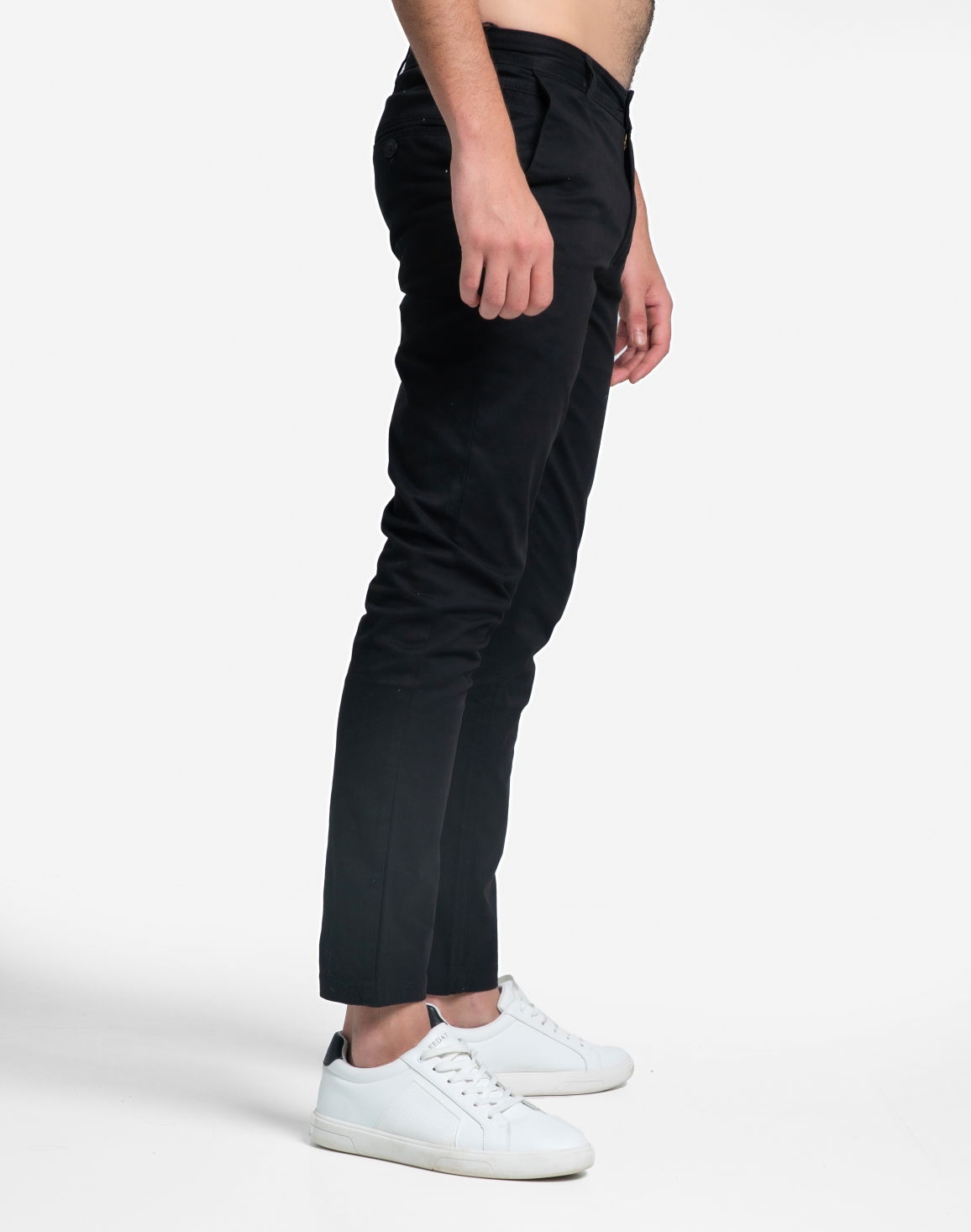 Men's Super Slim Fit Standard Waist Casual Pant Black thumbnail