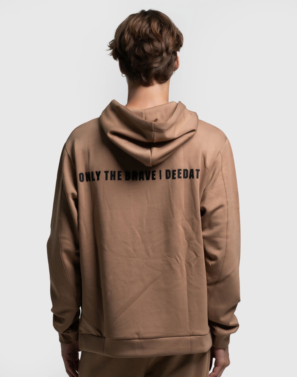 DEEDAT MNML WRLD Men's Regular Fit Hooded Jacket Beige thumbnail