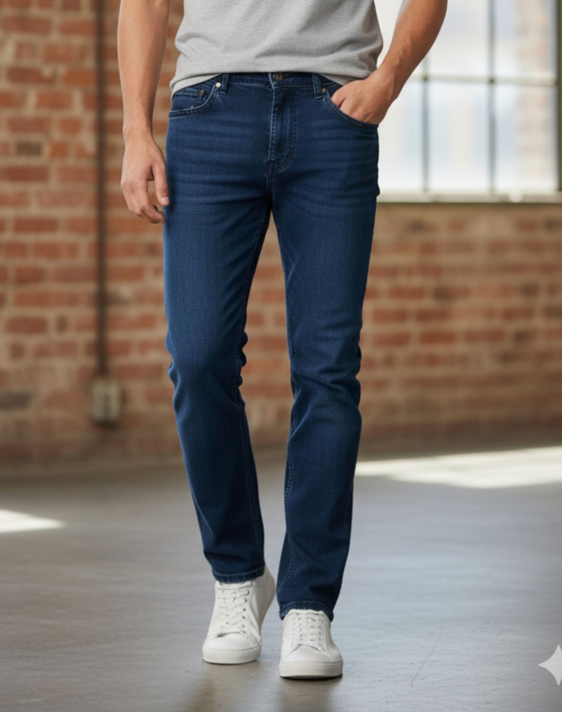 NOLIMIT Men's Super Slim Fit Jeans Dark Blue thumbnail