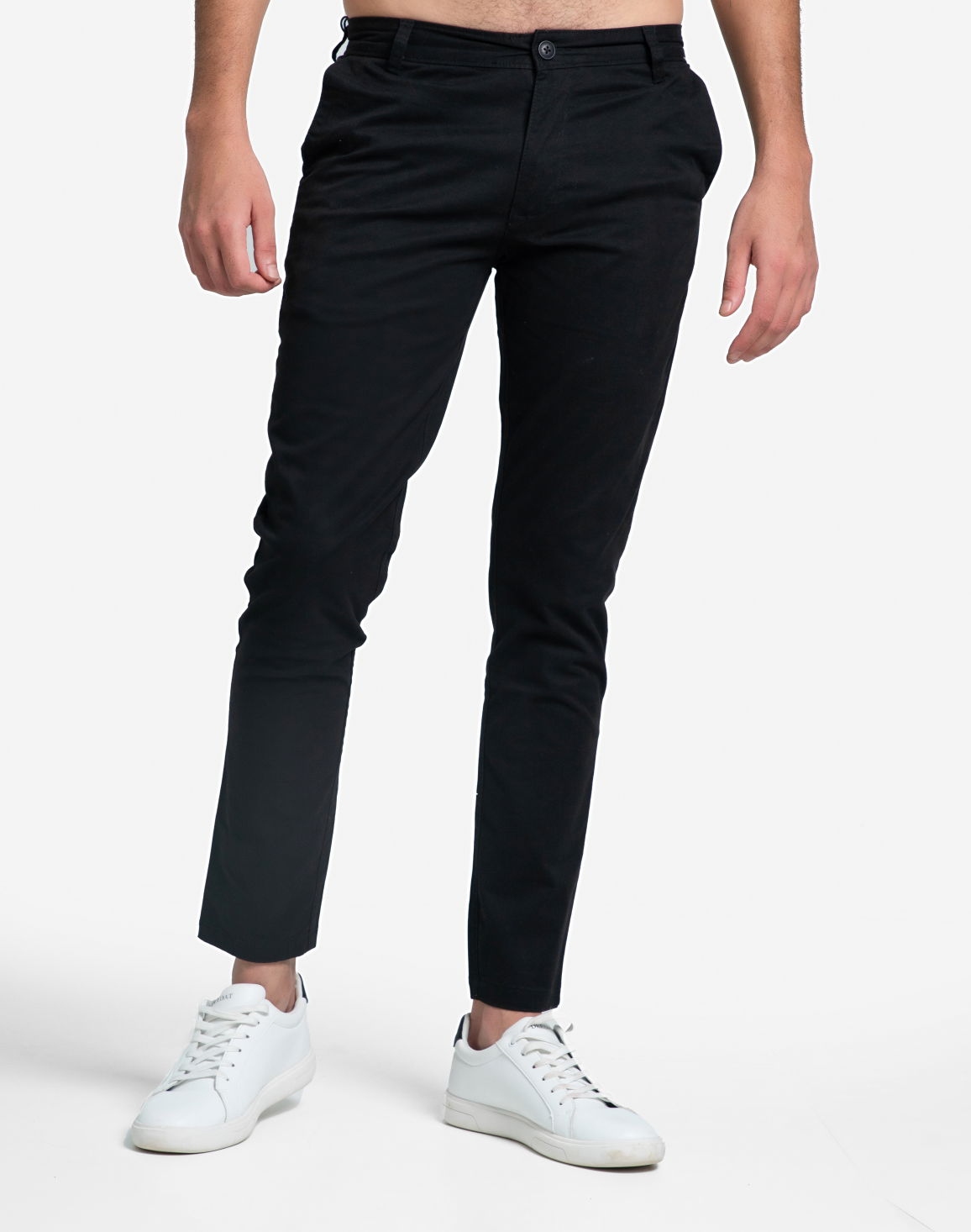 Men's Super Slim Fit Standard Waist Casual Pant Black